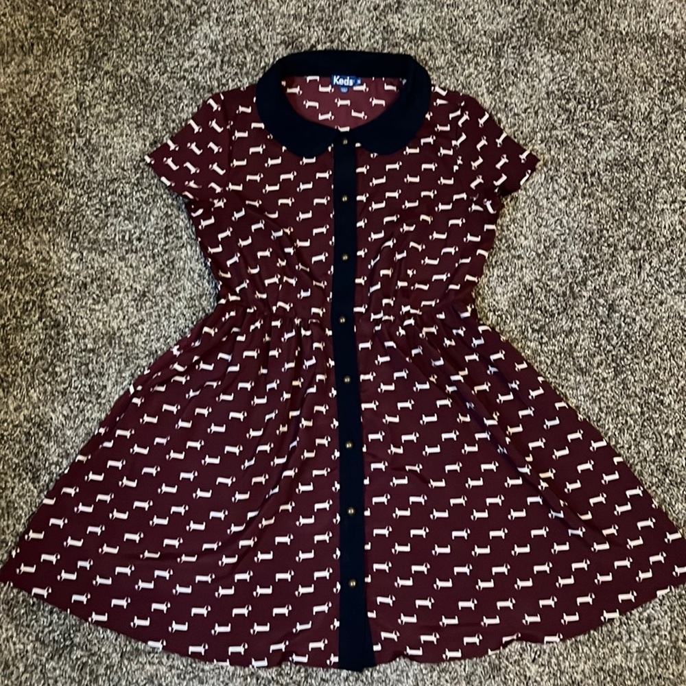 Keds Hawt Dog dachshund print dress